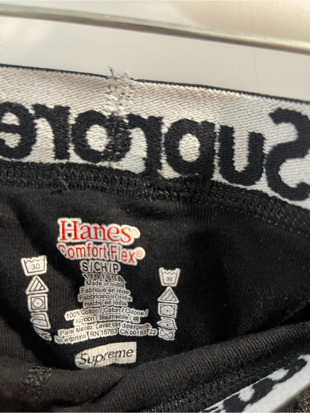 Hanes black boxer
